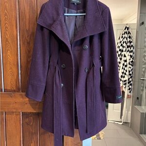 Jones New York Deep Purple Trench Coat